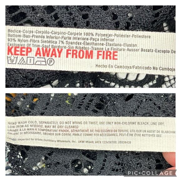 Intimately Free People Say It To Me Floral Ruffled Lace Bottom Bodysuit Large - Picture 10 of 11